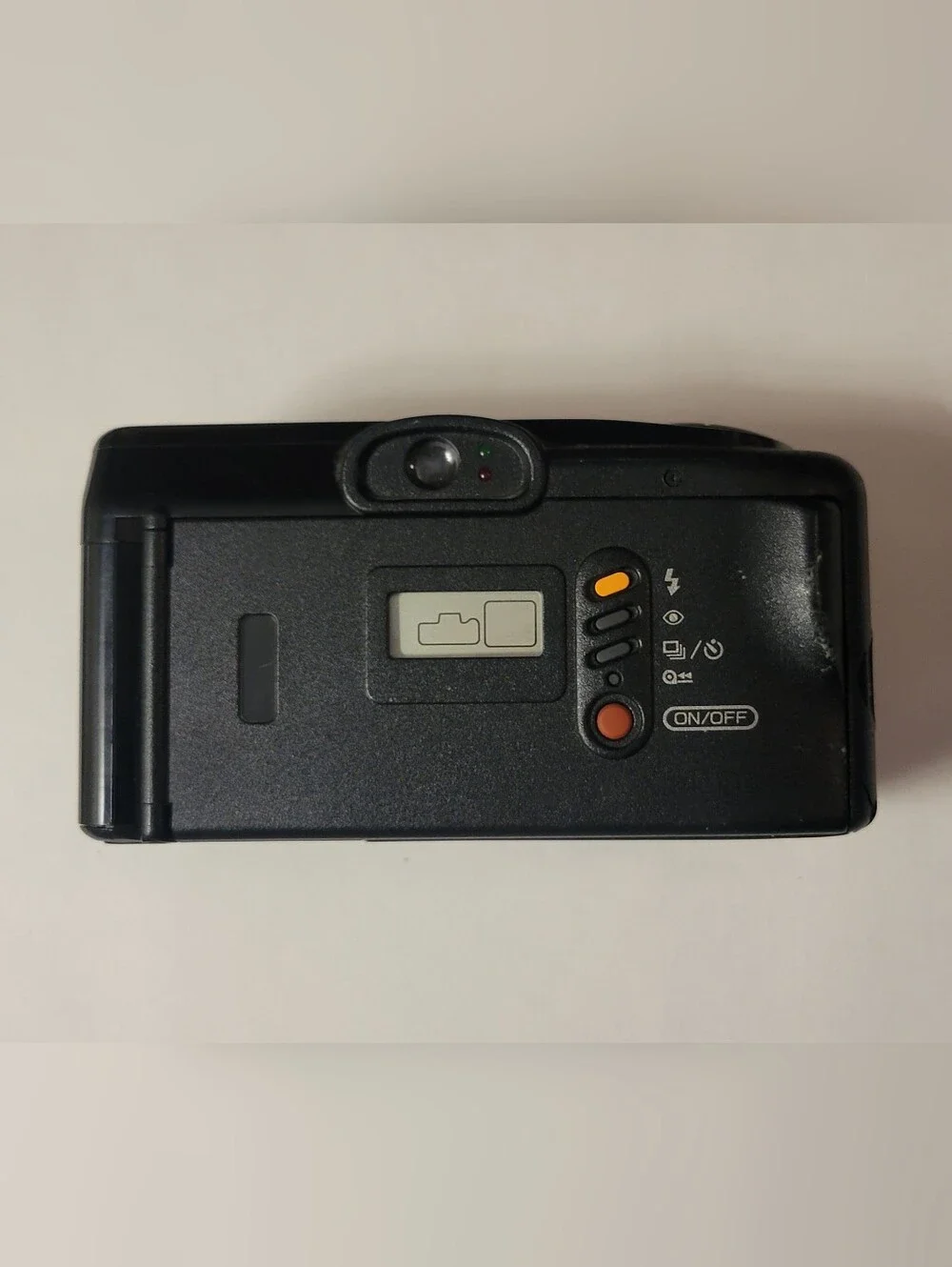 Canon MegaZoom 105 Black Point-and-Shoot Film Camera with Red Accent